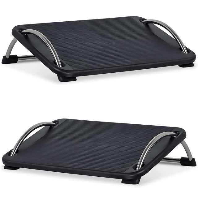 Office footrest, foot rest, legs, adjustable, solid, comfortable, angle adjustment, for computer, black