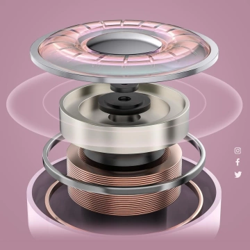 Acefast TWS Bluetooth in-ear wireless headphones pink (T6 pink lotus)