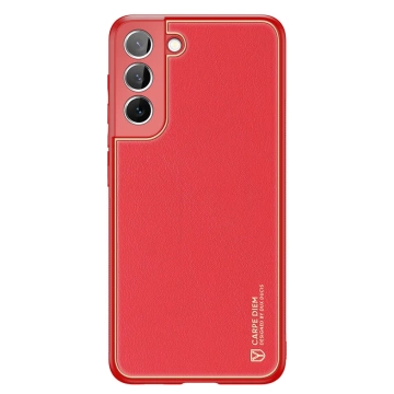 Dux Ducis Yolo elegant case cover made of ecological leather for Samsung Galaxy S22 (S22 Plus) red