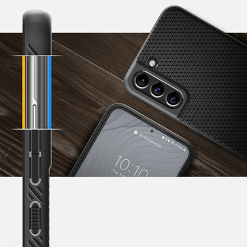 Puzdro Spigen Liquid Air pre Samsung Galaxy S22 Matte Black Glass