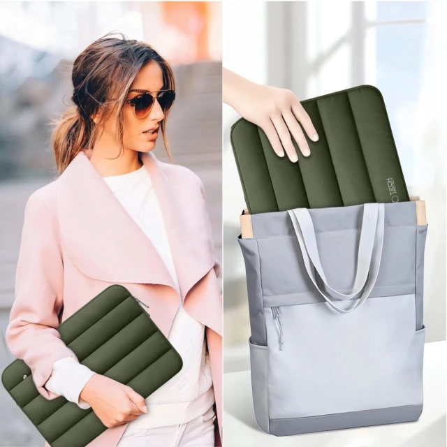 Etui Ochronne Tech-Protect Fluffy do Laptopa 15–16" Army Green