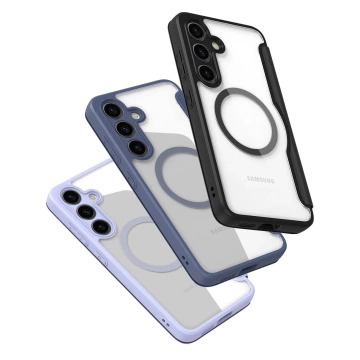 Puzdro Dux Ducis Skin X Pro pre Samsung S24 s magnetickým krúžkom a chlopňou - modré