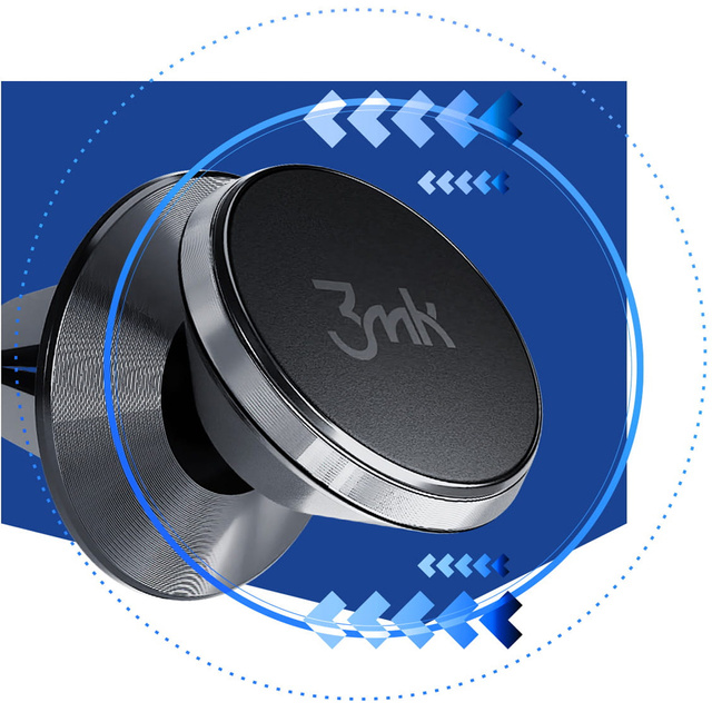 Universelle magnetische Autohalterung 3mk Magnet Power für ein Telefon, schwarz