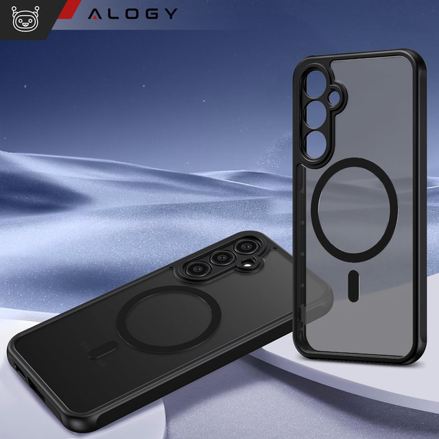 Etui do Samsung Galaxy S23 FE obudowa Mag Safe Case pokrowiec plecki na telefon MagMat matowe czarne + Szkło