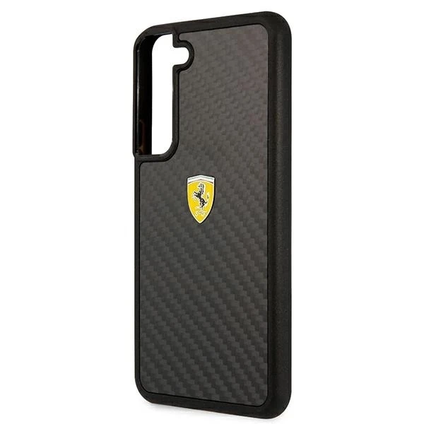 Etui für das Telefon Ferrari Hardcase für das Samsung Galaxy S22 czarny/black hardcase On Track Real Carbon