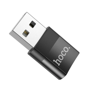 Adaptér HOCO OTG USB A (samec) na Type-C (samica) UA17 čierny
