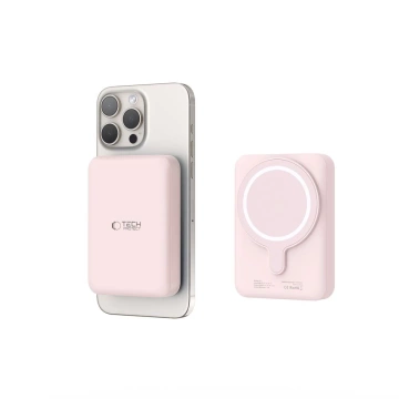 Magnetická power banka PB11 Lifemag Magsafe Power Bank 10000 mAh ružová