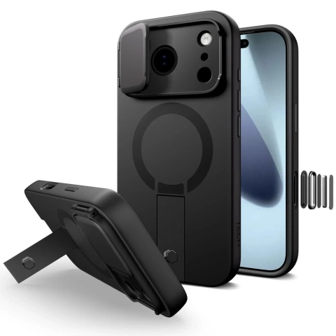 Etui Tech-Protect Kevlar Aura MagSafe do iPhone 17 Pro Max, czarne