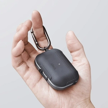 UNIQ Захисний чохол для навушників Valencia Case для Apple AirPods Pro black/midnight black Antimicrobial