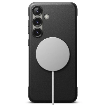 Pouzdro na Samsung Galaxy S25 Plus černé s magnetickým onyxovým kroužkem MagSafe.