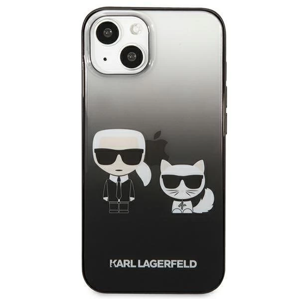Karl Lagerfeld KLHCP13STGKCK iPhone 13 mini 5,4" pevný obal černý/černý Gradient Ikonik Karl