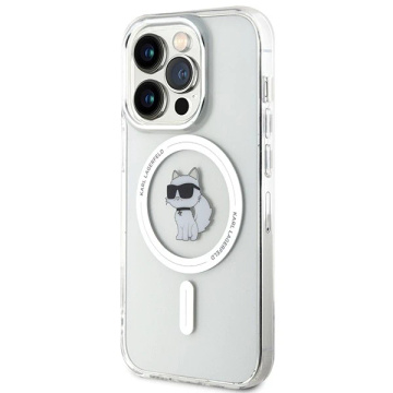 Etui Karl Lagerfeld KLHMP15LHFCCNOT для iPhone 15 Pro 6.1" прозорий твердий чохол IML Choupette MagSafe