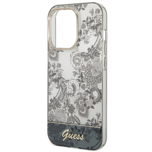Etui Guess GUHCP14XHGPLHGdo Apple iPhone 14 Pro Max 6,7" szary/grey hardcase Porcelain Collection