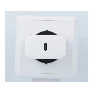 Szybka Ładowarka Forcell 25W PD QC 4.0 USB-C + kabel USB C do USB C biała