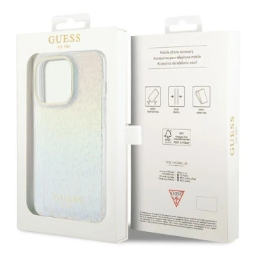 Etui Guess GUHCP15LHDECMI na iPhone 15 Pro 6,1" wielokolorowy pevné puzdro IML Faceted Mirror Disco Iridescent