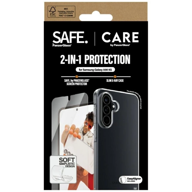 Samsung Galaxy A56 5G CARE by PanzerGlass 2in1 Case Glass Protection Kit
