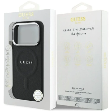 Etui Guess Classic Logo MagSafe na iPhone 17 Pro - Czarny
