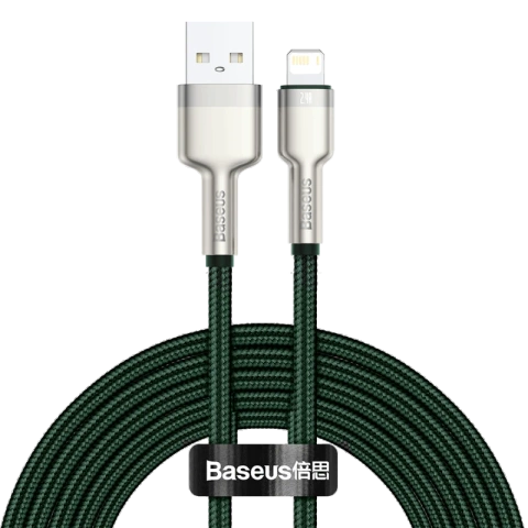 Baseus Cafule USB to Lightning kabel, 2,4A, 2m (zelený)