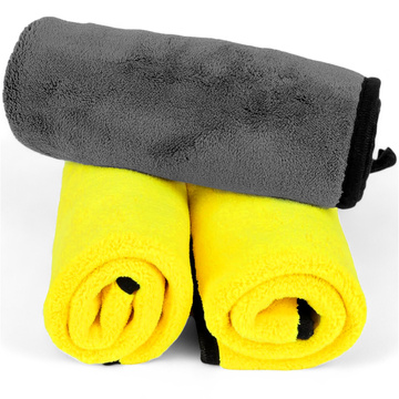 3x Cloth polishing cloth for screens microfiber 30x40 cm Double-sided velour towel for washing screens drying the car Alogy