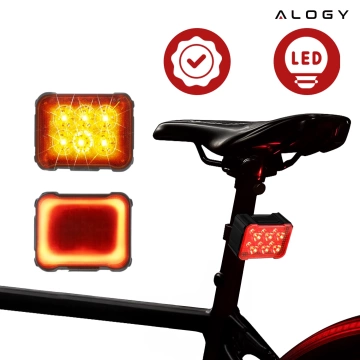 Alogy SafeRide™ LED-Fahrradlicht, wasserdichte Taschenlampe, Vorder- und Rücklicht, 2er-Pack