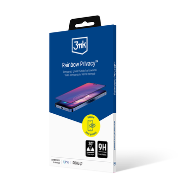 Privacy-Hartglas für Apple iPhone 16 – 3mk Rainbow Privacy