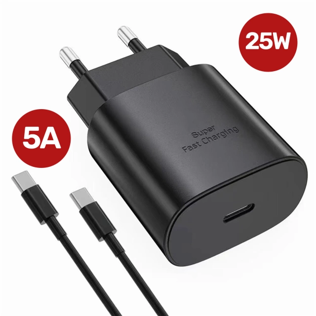 Originálna nabíjačka Samsung USB-C 25W kábel typu C 180 cm prémiová super rýchla nabíjacia súprava biela