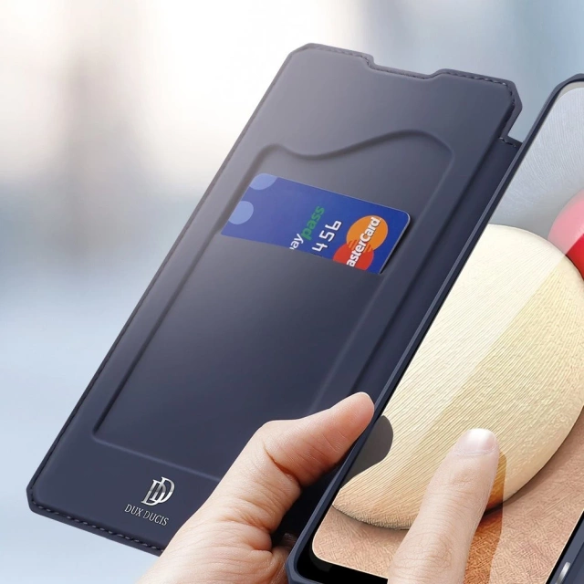 Kryt puzdra DUX DUCIS Skin X s flipom Samsung Galaxy A02s EU modrý