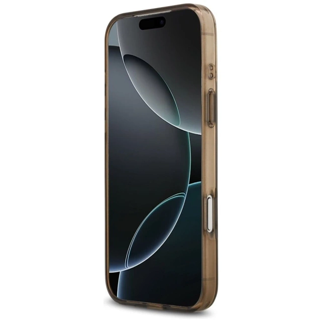 Etui Guess IML 4G Background MagSafe do iPhone 17 Pro Brązowy