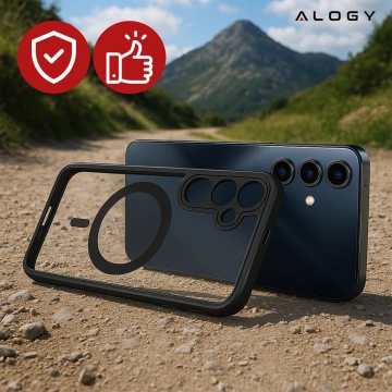 Puzdro pre Apple iPhone 16 Pro Max Alogy Anti-Shock Hybrid Case pre MagSafe Transparent