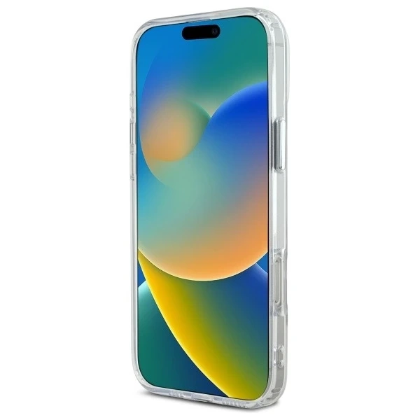 Karl Lagerfeld Hülle für iPhone 16 Pro Max 6,9" Weißes MagSafe Hardcase IML Metall Choupette Head