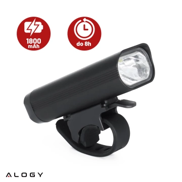 LED-Fahrradfrontlicht, superhell, 8 Stunden Leuchtdauer, 800 Lumen, 1800 mAh, wasserdicht, schwarz