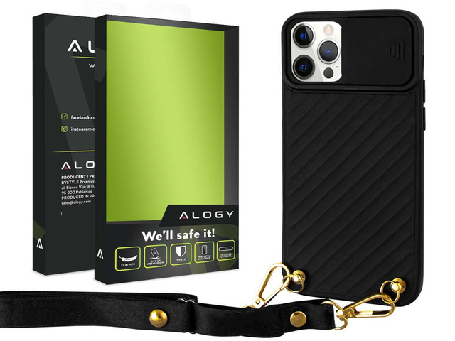 Захисний чохол CrossBody Alogy з плечовим ременем для iPhone 12 Pro Max Black