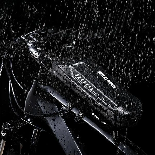 Wildman XS5 Bike Frame Bag Waterproof Phone Holder Black