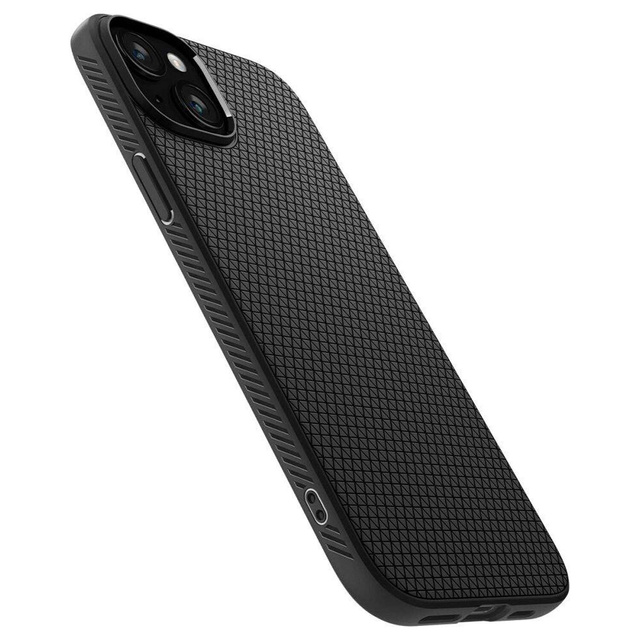 Pouzdro pro iPhone 15 Plus Spigen Liquid Air Case, pouzdro, ochranná zadní strana, matná černá