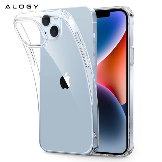 Armored Alogy Hybrid Case with Camera Cover for Apple iPhone 13 Transparent