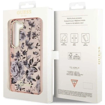 Чохол Guess GUHCS23MHCFWSP для Samsung Galaxy S23 Plus S916 pink/pink hardcase Flower Collection