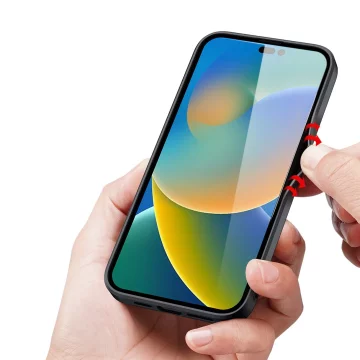 Чохол Dux Ducis Fino для iPhone 14 Pro Max синій нейлон