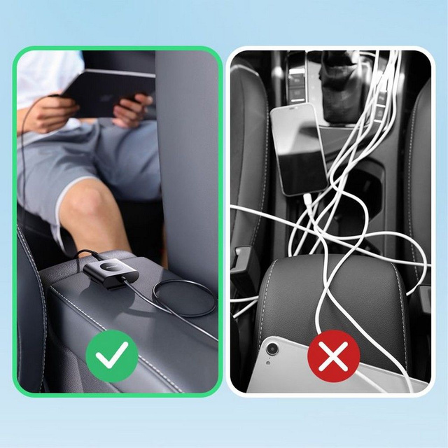 Nabíječka do auta Joyroom JR-CL05 3x USB 2x USB-C 1,5m 72W černá