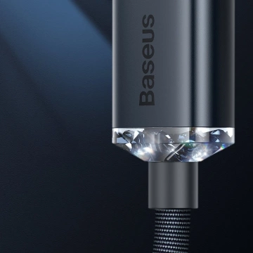 Kábel Baseus Crystal Shine Series USB kábel pre rýchle nabíjanie a prenos dát USB Typ A - Lightning 2.4A 2m fialový (CAJY000105)