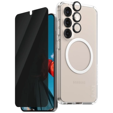 Samsung Galaxy S25 CARE by PanzerGlass Flagship 3in1 Case Privacy Glass Lens Protection Kit