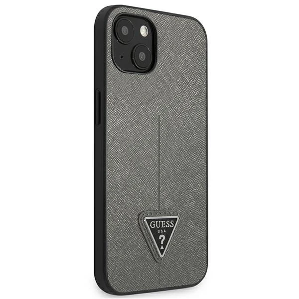 Etui Guess GUHCP13MPSATLG pro iPhone 13 6,1" pevný obal SaffianoTriangle Logo