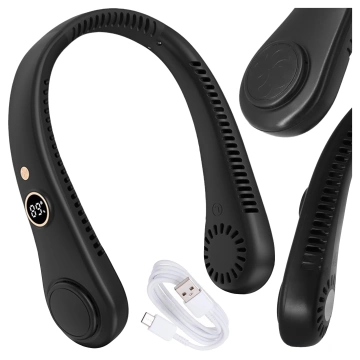 Schreibtischventilator, Standventilator, kleiner Umwälzventilator mit Clip, kabelloser Handventilator, 500 mAh, USB-C, Alogy White