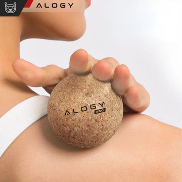 Cork ball Set of 2 ECO balls for muscle massage massager hard small Cork balls 6cm and 5.3cm Alog bag sport fitness Mat