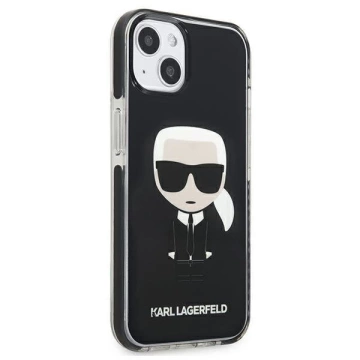 Karl Lagerfeld KLHCP13STPEIKK iPhone 13 mini 5,4" pevný obal černý/černý Iconik Karl