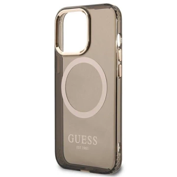 Etui Guess GUHMP13XHTCMK pro iPhone 13 Pro Max 6,7" pevný obal Gold Outline Translucent MagSafe