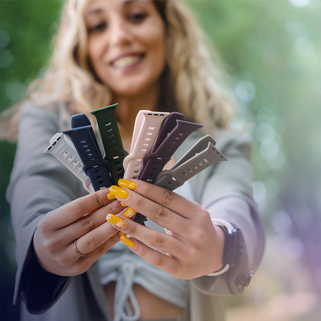 Pasek na chytré hodinky 3mk silikonový řemínek na hodinky Apple Watch 42/44/45/49 mm Ocean Blue