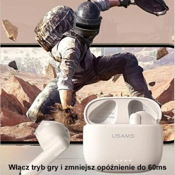 Bluetooth 5.3-Kopfhörer USAMS TWS US-Serie Dual-Mikrofon kabellos blau/blau BHUUS03