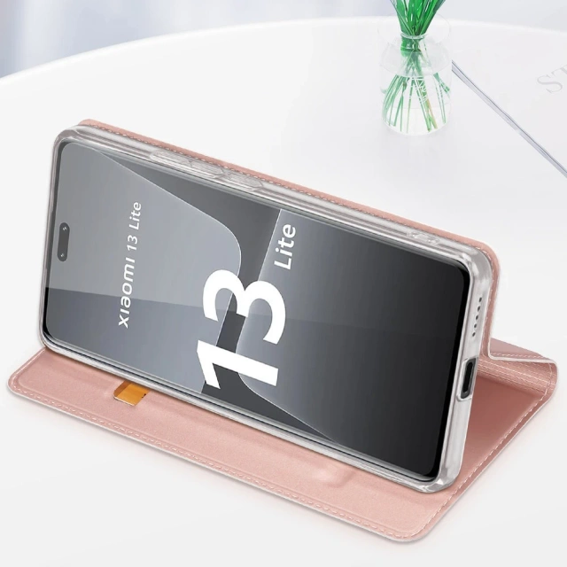 Puzdro Dux Ducis Skin Pro pre Xiaomi 13 Lite Flip Card Wallet Stand Pink