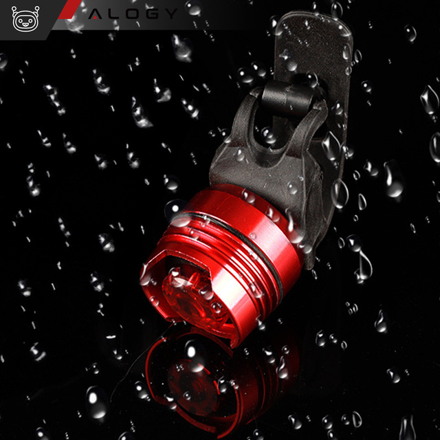 2x Bicycle rear light for the rear of the bike LED lighting rear light red waterproof set of 2 Alogy lights