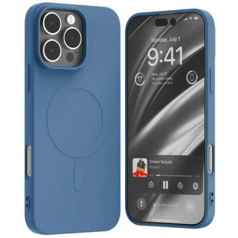 Polosilikonové pouzdro Mercury MagSafe pro iPhone 16 Pro Max 6,9" modré